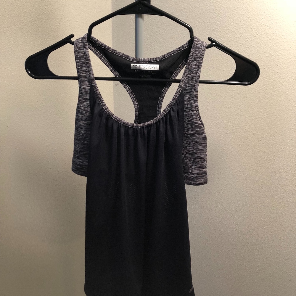 Work out top with built in sports bra